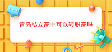 青岛私立高中可以转职高吗