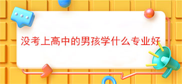 没考上高中的男孩学什么专业好